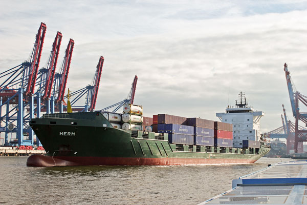 Foto im Hafen Hamburg